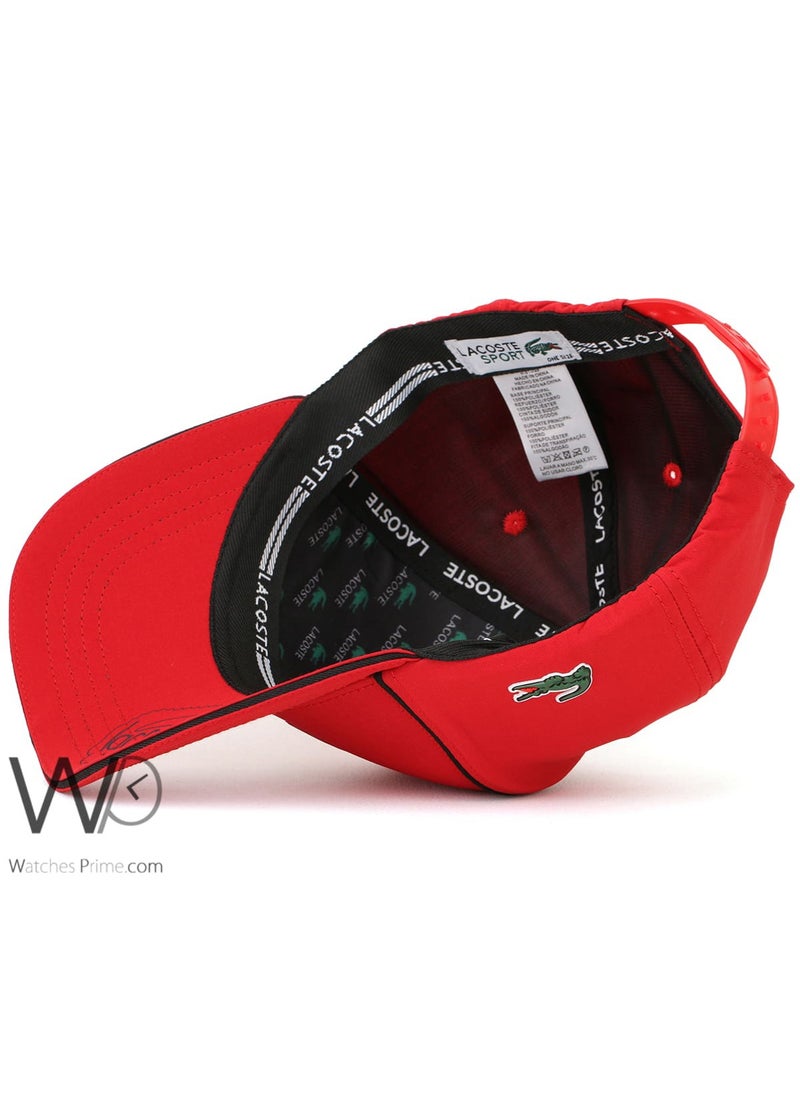 LACOSTE Lacoste Sport CROC Baseball Red Cap Cotton Hat  - Image 4