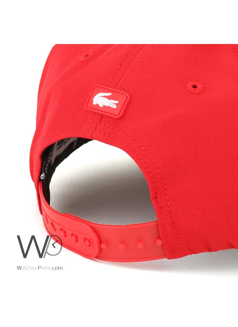 LACOSTE Lacoste Sport CROC Baseball Red Cap Cotton Hat  - Image 3
