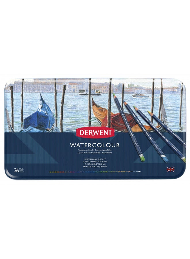 Derwent Colored Pencils, WaterColour, Water Color Pencils, Drawing, Art, Metal Tin, 36 Count (32885) - Image 2