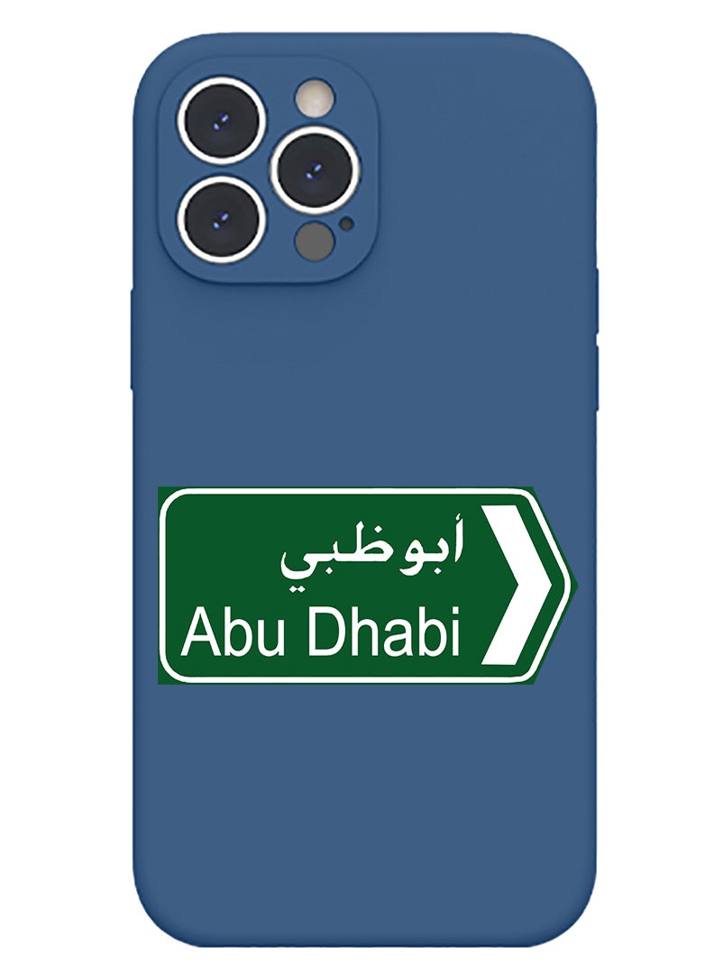 Theodor Protective Slim Fit Case Liquid Silicone Cover with Full Body Protection Anti-Scratch Shockproof Case For iPhone 12 Pro Max Blue  - abudhabi sign board - Image 1