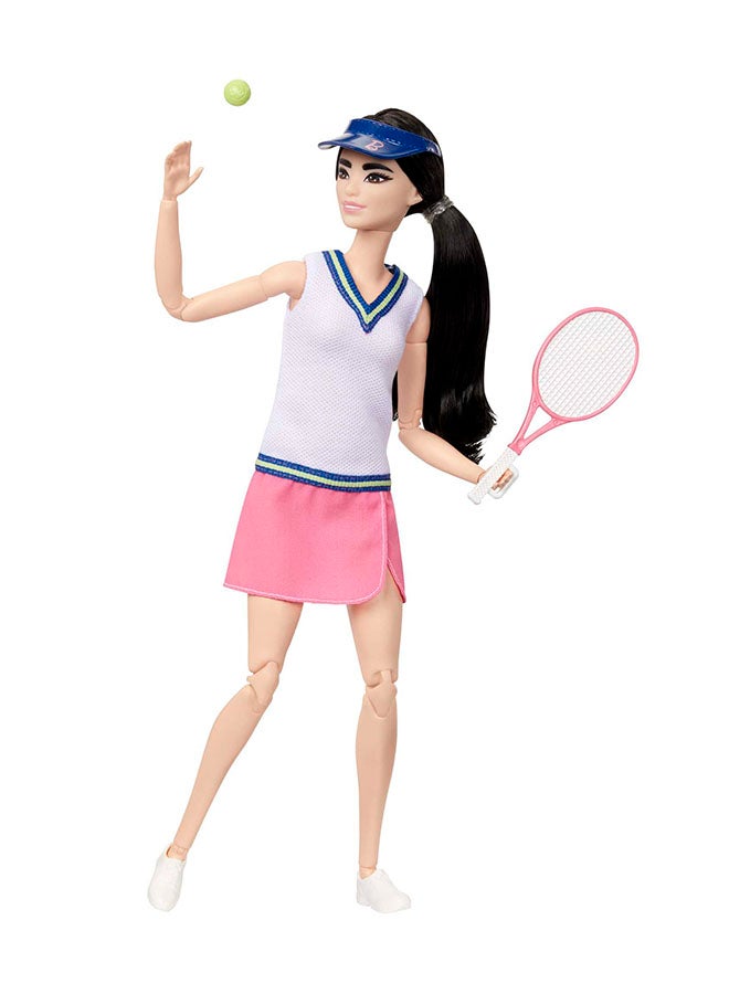 Barbie Doll & Accessories, Career Tennis Player Doll with Racket and Ball - Image 3