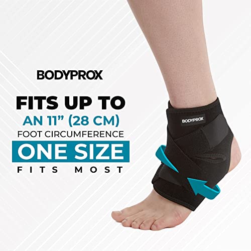 Bodyprox Ankle Support Brace, Breathable Neoprene Sleeve, Adjustable Wrap! (1 Pack) - Image 5