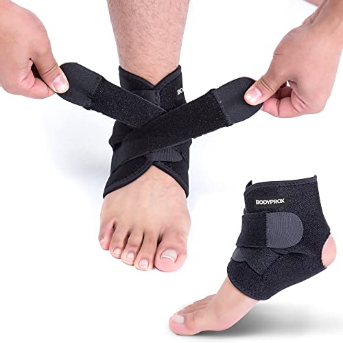Bodyprox Ankle Support Brace, Breathable Neoprene Sleeve, Adjustable Wrap! (1 Pack) - Image 1