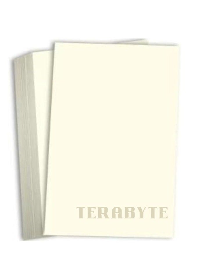 Terabyte Ice Gold Paper Ivory Size A4 Certificate, Business, Wedding Card, Gift Paper (300 GSM - 10 Sheets) - Image 1