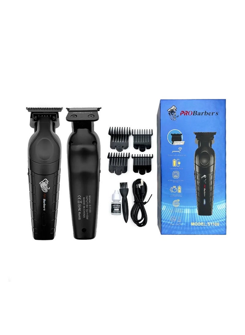 ارواق المهنية الشعر المتقلب للرجال الحلاق مشابك شعر لاسلكية 0 مللي متر صفر فجوة نحت المقص آلة قطع الشعر الكهربائية - Image 1