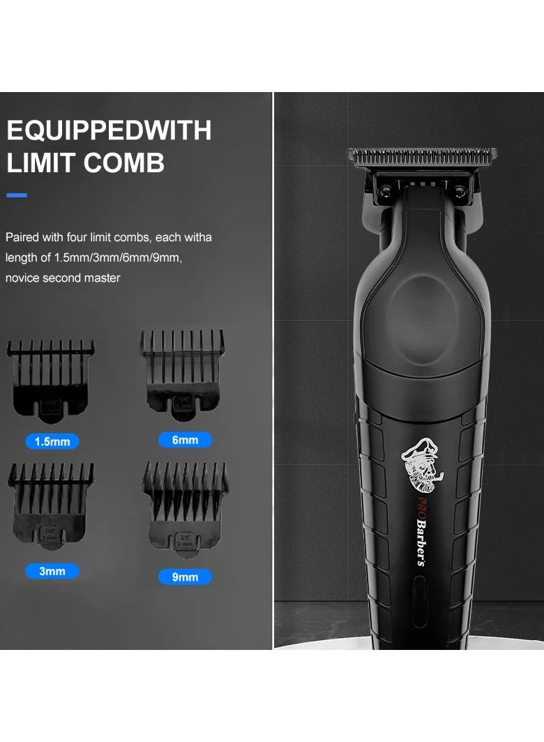 ارواق المهنية الشعر المتقلب للرجال الحلاق مشابك شعر لاسلكية 0 مللي متر صفر فجوة نحت المقص آلة قطع الشعر الكهربائية - Image 3