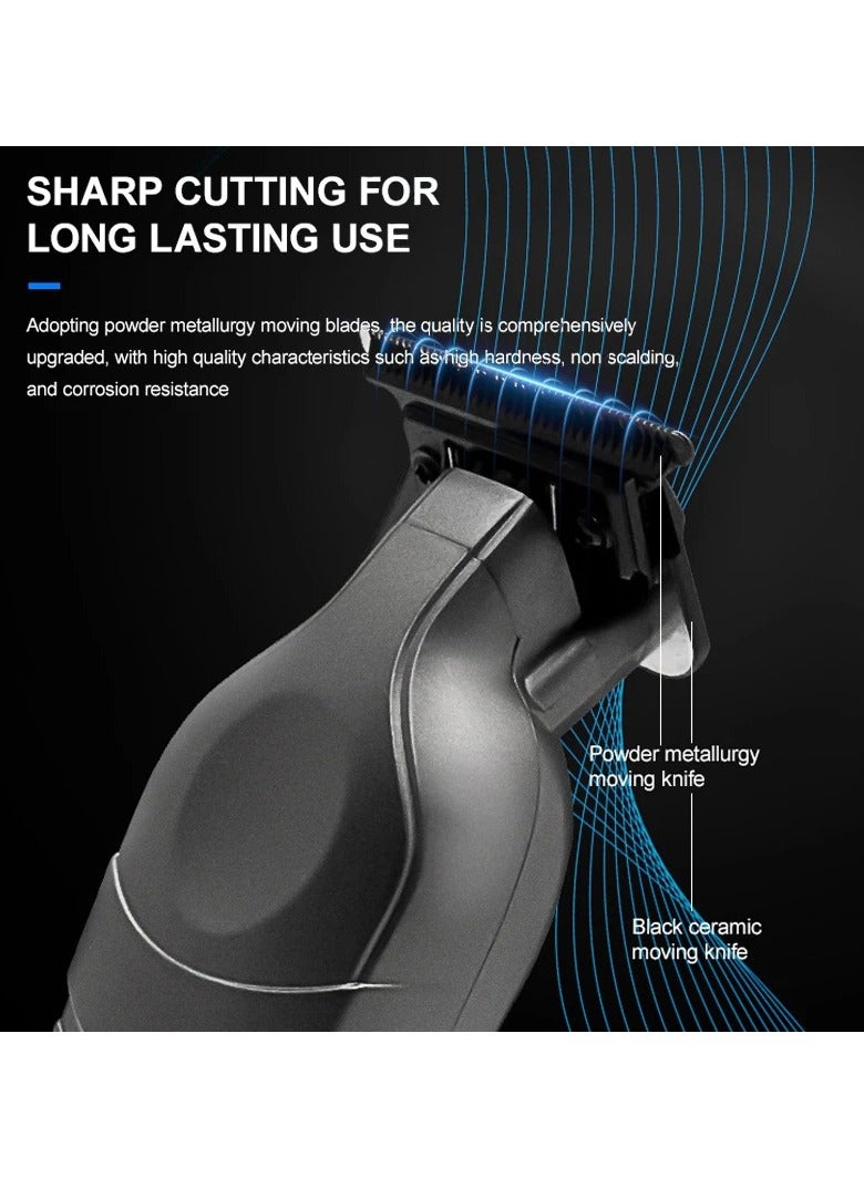 ارواق المهنية الشعر المتقلب للرجال الحلاق مشابك شعر لاسلكية 0 مللي متر صفر فجوة نحت المقص آلة قطع الشعر الكهربائية - Image 4