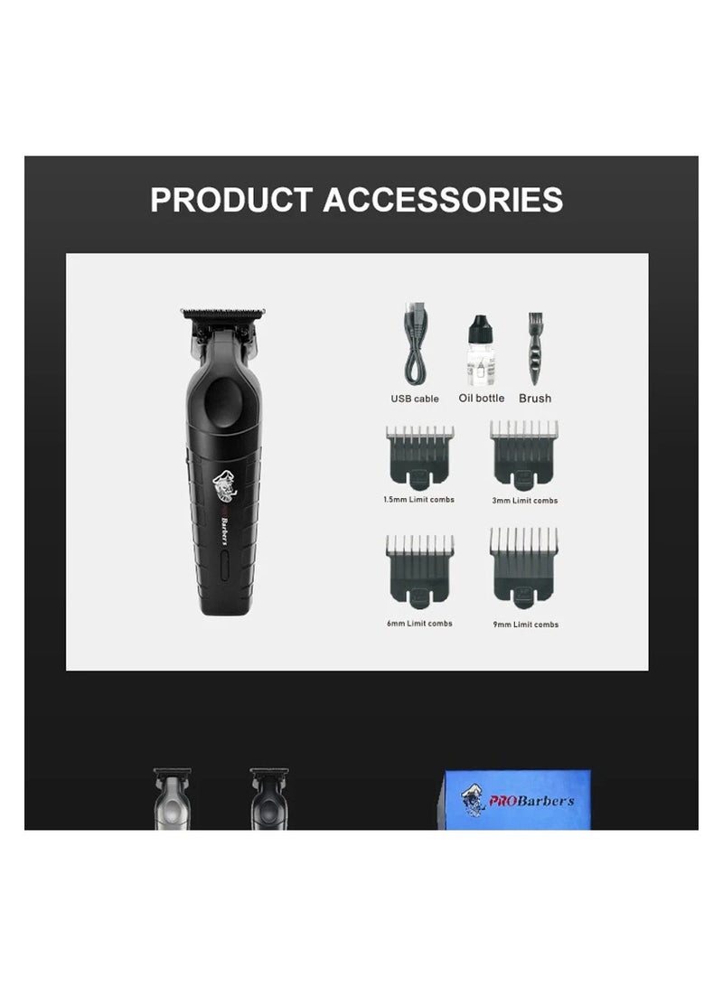 ارواق المهنية الشعر المتقلب للرجال الحلاق مشابك شعر لاسلكية 0 مللي متر صفر فجوة نحت المقص آلة قطع الشعر الكهربائية - Image 5