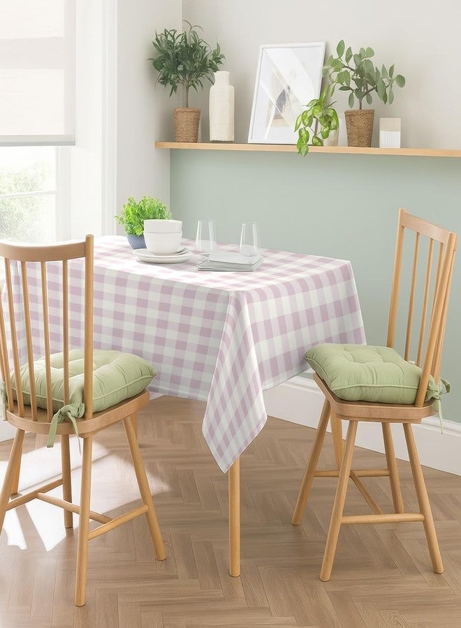 كاسابلو مفرش طاولة Casableu Spring Gallery Big Checkn لستة أشخاص، غطاء طاولة مقاوم للغبار لتزيين طاولة الطعام | المقاس: 52 × 72 بوصة | لون وردي كهفي - Image 1