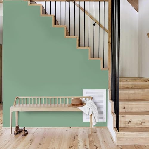 Biyoee Sage Green Peel and Stick Wallpaper 15.7”x 118” Matte Green Self-Adhesive Removable Contact Paper Solid Color Waterproof Vinyl Roll for Cabinets Furniture Renovation Bedroom Wall Covering - Image 5