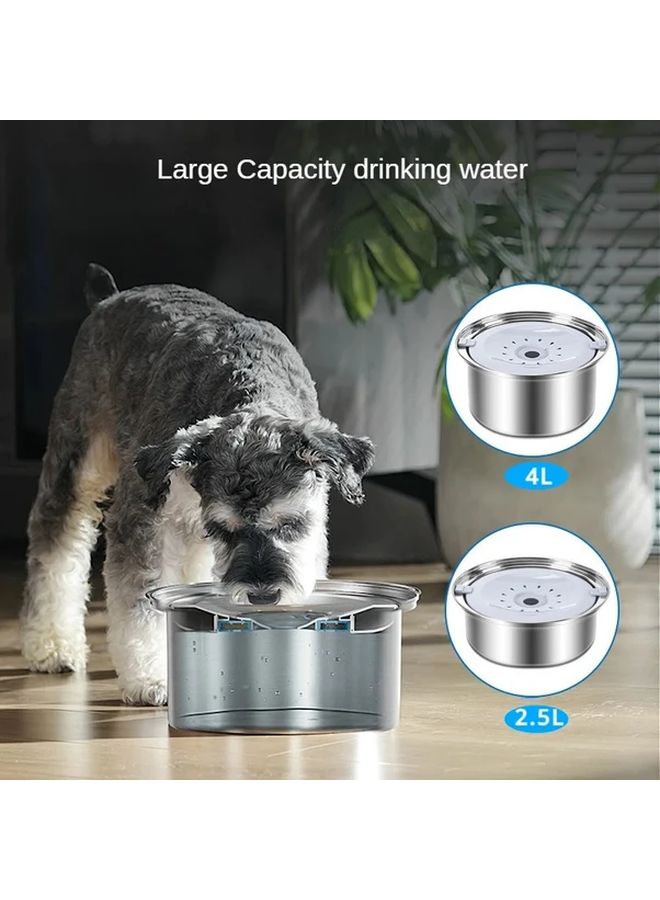 2 5L Stainless Steel Slow Feeder Dog Bowl Anti Spill Splash Proof Large Capacity Durable - Image 4