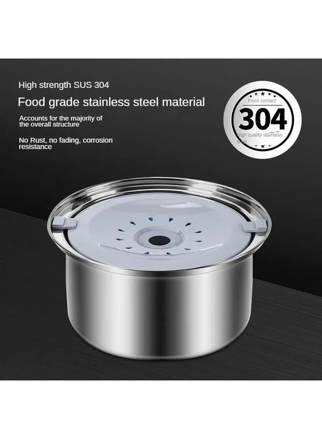 2 5L Stainless Steel Slow Feeder Dog Bowl Anti Spill Splash Proof Large Capacity Durable - Image 3