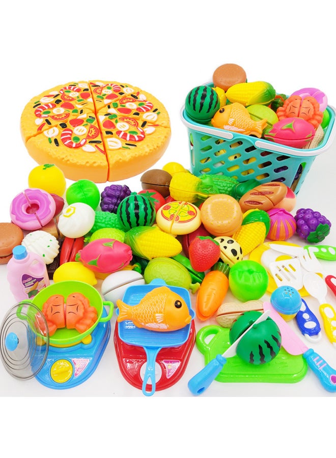 Fruit Cutting Toys Cut Fruit Cut Vegetable Cake Children's Kitchen Set Manufacturers Wholesale-Color:16-piece Set (14 Can Be Cut) - Image 2