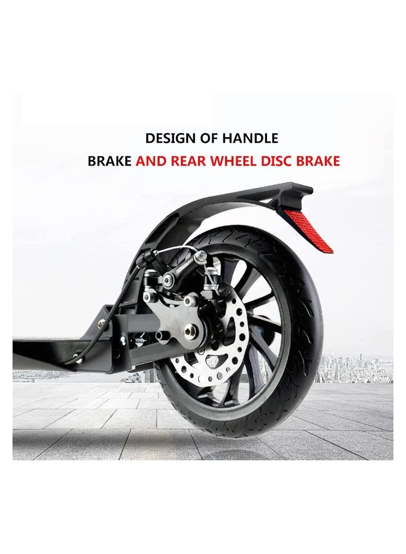 Generic Adult Foldable Scooter 200MM Big Wheels Adult Kick Scooter with Disc Brakes with Double Shock Absorption System  - Image 3