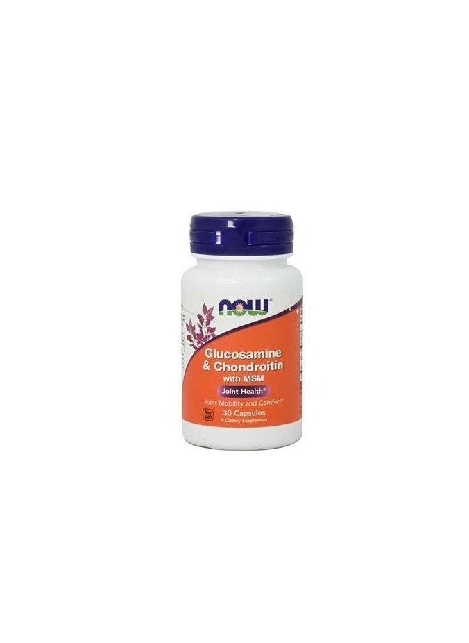 now - NOW GLUCOSAMINE & CHONDROITIN WITH MSM 30S - Image 1