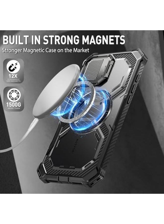 I-blason - Armorbox For Iphone 16 Pro Max Case With Camera Control Capture Button Camera Cover Stand Fit For Magsafe Military Protection Full Body Phone Case With Built In Screen Protector Black - Image 1