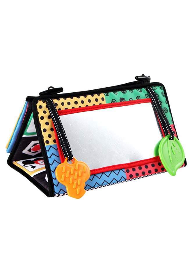 Baby Car Can Be Hung Can Be Erected Safety Mirror Black And White Color Vision Baby Early Education Toy Cloth Book Ring Paper Tooth Glue-Color:Green-Specifications:OPP Packaging - Image 5
