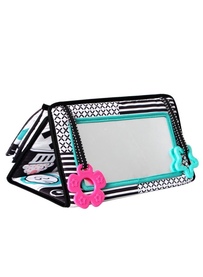 Baby Car Can Be Hung Can Be Erected Safety Mirror Black And White Color Vision Baby Early Education Toy Cloth Book Ring Paper Tooth Glue-Color:Green-Specifications:OPP Packaging - Image 4