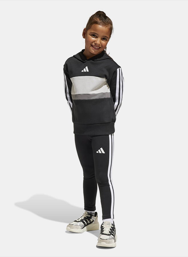 Adidas Seasonal Essentials Tiberio 3-Stripes Fleece Leggings Set Kids - Image 1