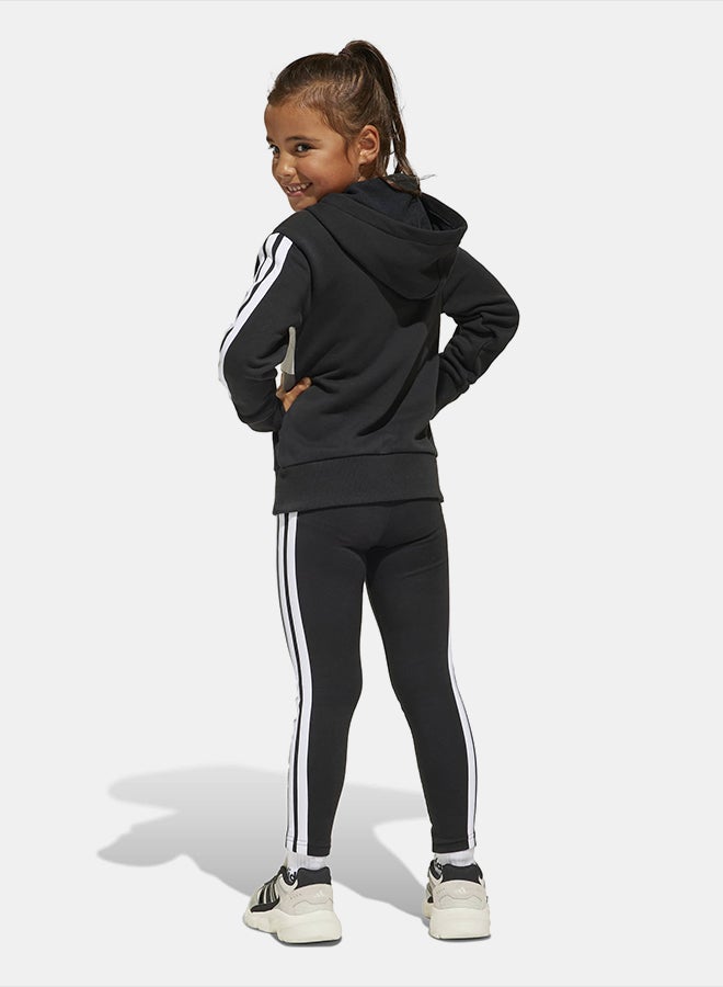 Adidas Seasonal Essentials Tiberio 3-Stripes Fleece Leggings Set Kids - Image 2