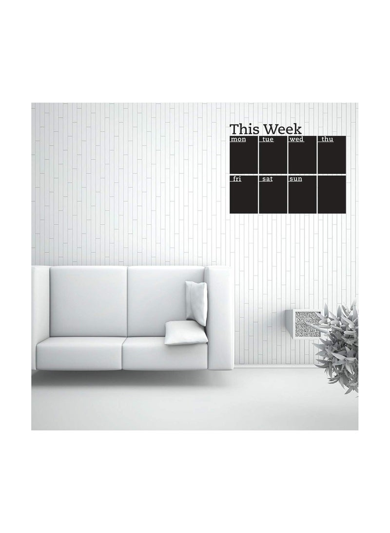 GGOOT Wall Stickers Week Plan Calendar Chalkboard Removable Planner Wall Stickers Black Board Office School Decals Wall Decor Office Calendar  - Image 5