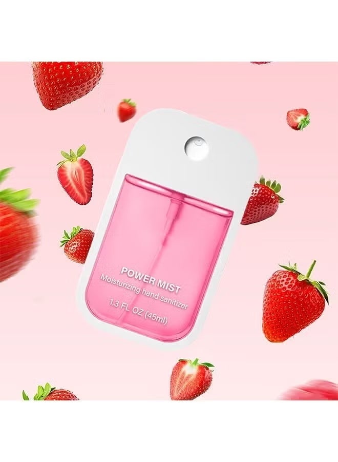 Power Mist Moisturizing hand sanitizer - Power Mist Hydrating Hand Sanitizer Spray For Adults And Kids,Spray Hand Sanitizer Travel Size,Hydrating Hand Sanitizer Spray For Adults,Power Mist Hand Sanitizer 45ml (Strawberry) - Image 2