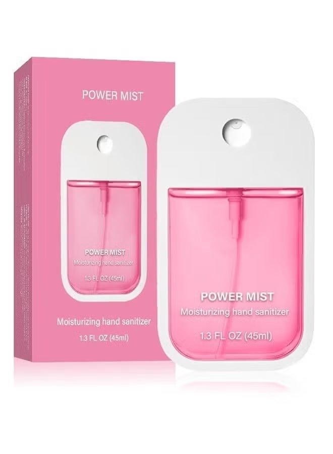 Power Mist Moisturizing hand sanitizer - Power Mist Hydrating Hand Sanitizer Spray For Adults And Kids,Spray Hand Sanitizer Travel Size,Hydrating Hand Sanitizer Spray For Adults,Power Mist Hand Sanitizer 45ml (Strawberry) - Image 1