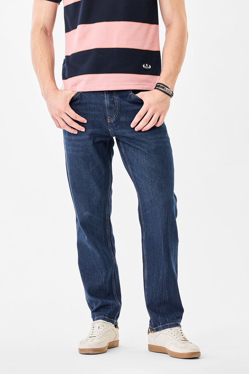 SNITCH Relaxed Fit Washed Jeans - Image 1