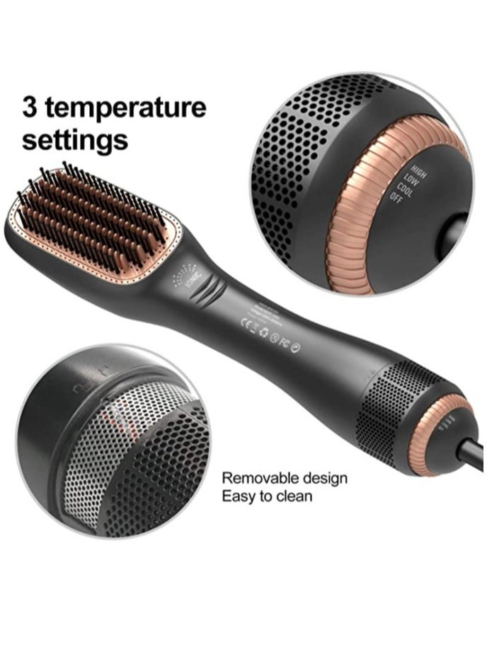 ELTRAZONE - Hair Dryer Styler Volumizer Brush Salon Styler for Straightening Negative Ion Ceramic Blow Dryer Brush - Image 1