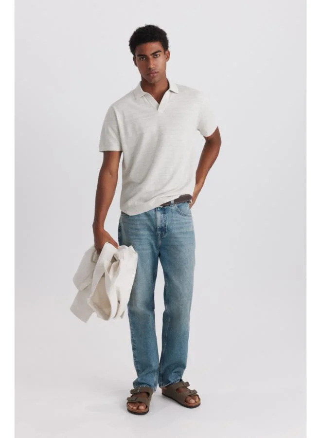Overtinted straight fit jeans
