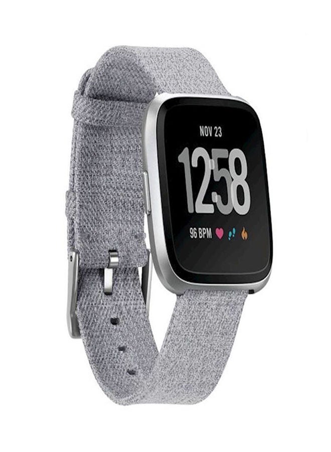 NIBEMINENT Canvas Watch Band Strap With Buckle Connector For Fitbit Versa Sport Smart