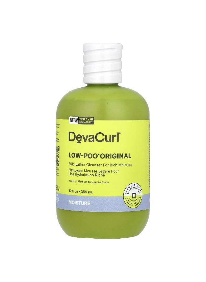 DevaCurl DevaCurl, Low-Poo® Original, Mild Lather Cleanser, For Dry, Medium to Coarse Curls, 12 fl oz (355 ml)  - Image 1