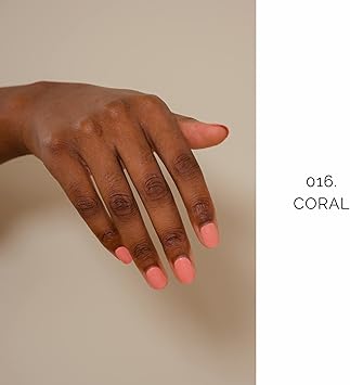 NAILOG Semi Cured Gel Nail Strips 20 Extra Long Nail Stickers Glossy Long Lasting Soft Gel Finish Nail Wrap Coral - Image 2