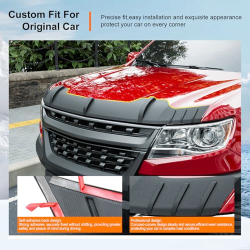 powoq Hood Deflector Compatible with 20152022 Chevy Colorado Hood Protector TPE Shield Replacement for 2015 2016 2017 2018 2019 2020 2021 2022 Chevy Colorado Accessories - Image 3