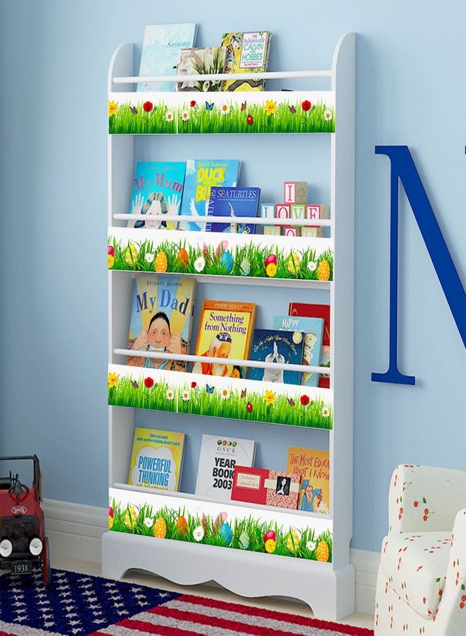 Lucleag Spring Bulletin Board Border, 2 Rolls Spring Green Grass Easter Egg Bunny Bulletin Board Border Trim for Springtime Easter School Classroom Office Wall Holiday Decoration, 78.7 ft - Image 3