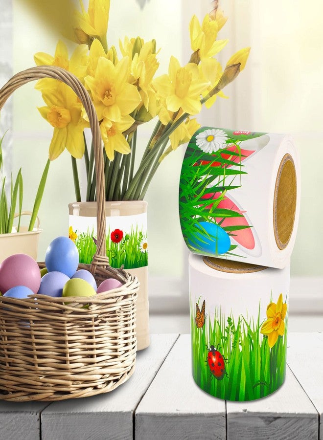 Lucleag Spring Bulletin Board Border, 2 Rolls Spring Green Grass Easter Egg Bunny Bulletin Board Border Trim for Springtime Easter School Classroom Office Wall Holiday Decoration, 78.7 ft - Image 5