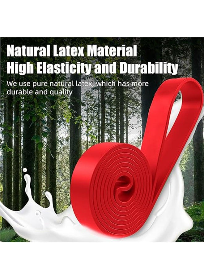 Generic 15-35 Lbs Resistance Band, Pull up Assist Band, Heavy Duty Powerlifting Exercise Stretch Bands for Powerlifting, Muscle Toning, Yoga, Stretch Mobility, for Men Women, Red  - Image 2