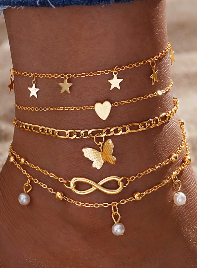 Styli Set of 4 - Assorted Chain Anklets  - Image 5