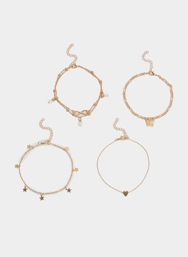 Styli Set of 4 - Assorted Chain Anklets  - Image 1