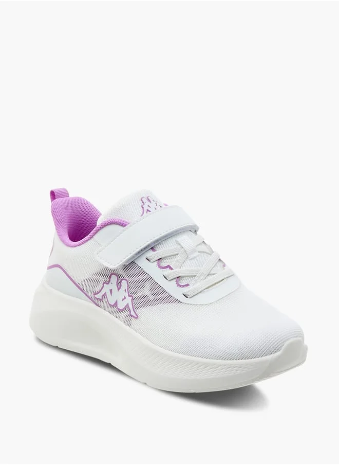 كابا Girls' Logo Detail Sports Shoes with Hook and Loop Closure