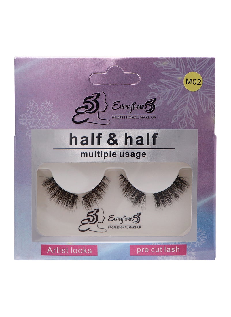 Everytime53 Everytime53 Women's Half & Half Eye Lashes - M02  - Image 1