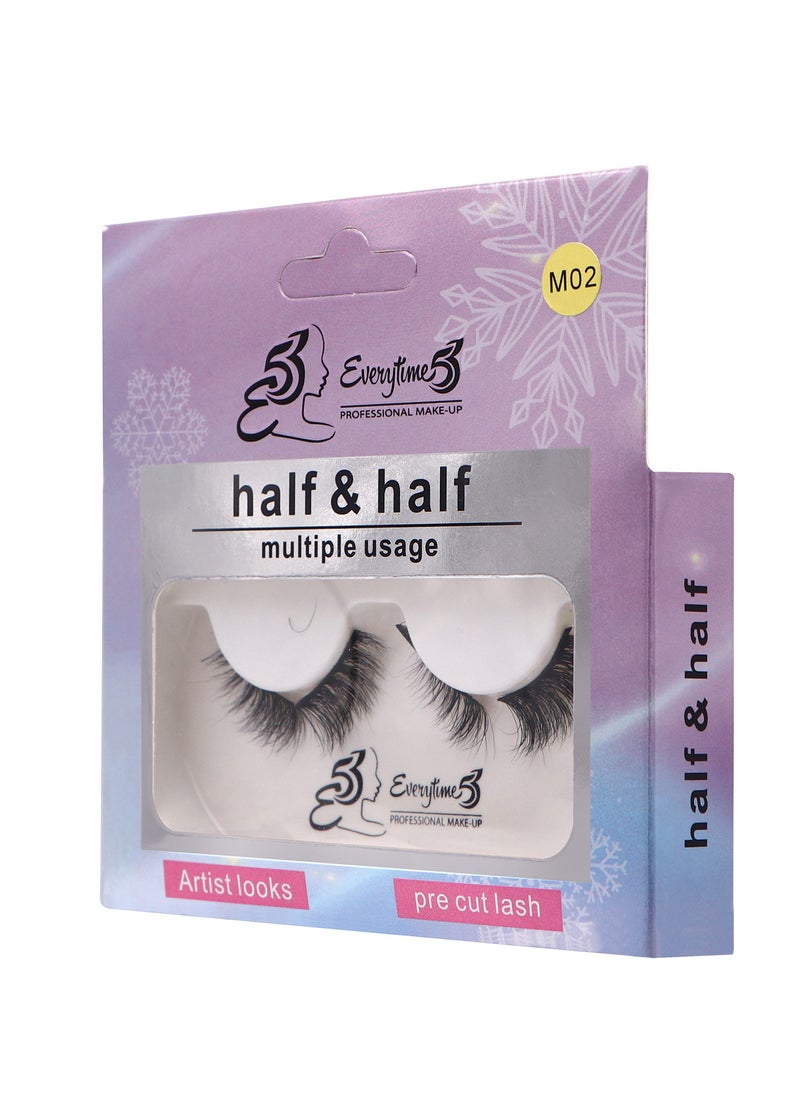 Everytime53 Everytime53 Women's Half & Half Eye Lashes - M02  - Image 2