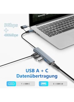 توبليو محول شبكة LAN USB جيجابت USB 1000M، محول USB C إلى RJ45 Ethernet، موزع USB C مع 3 منافذ USB 3.0 ومنفذ USB من النوع C لأجهزة MacBook وXPS وSurface Pro وLinks وChromebook  - Image 5