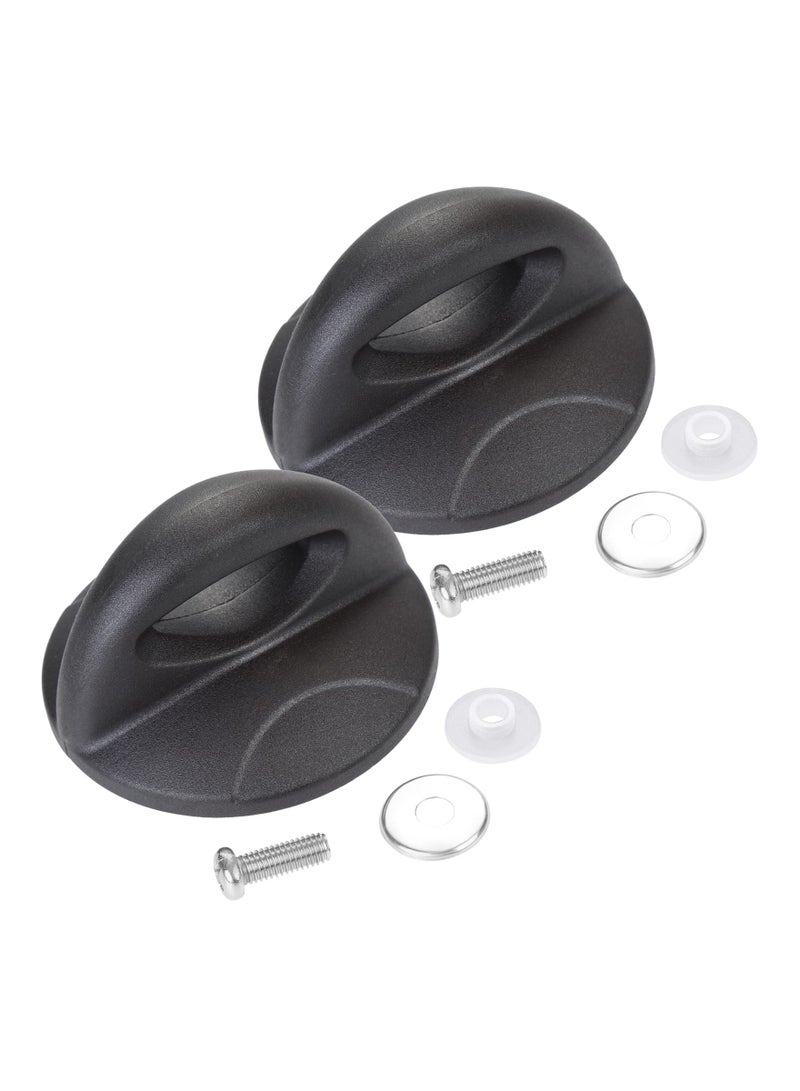 Excefore Universal Pot Lid Replacement Knobs, Glass Lid Handles Knobs Kitchen Cookware Pan Lid Holding Knobs, Bakelite Knobs with Screw 2 Pcs for Pots, Pans and Skillets - Image 1
