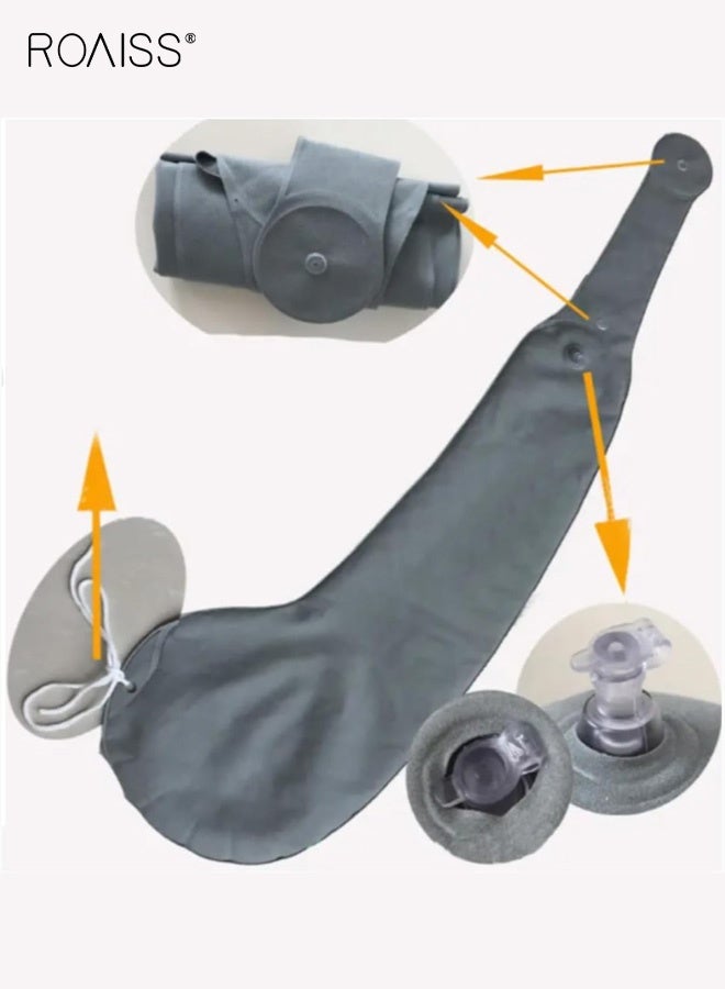 roaiss Comfortable and Convenient Long-Distance Travel Pillow for Men and Women Sleeping Tool Sleep on Your Side When Taking a Car, Plane or High-Speed Train Neck Pillow, Body Pillow, Nap Pillow, Inflatable Pillow - Image 3