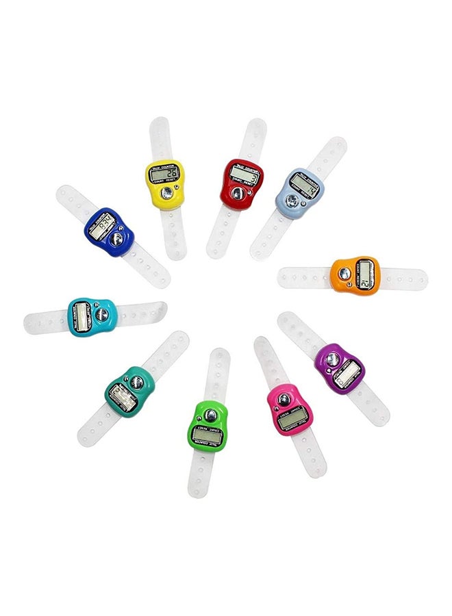 Alyashmac 10-Piece Electronic LCD Tally Counter Multicolour - Image 1