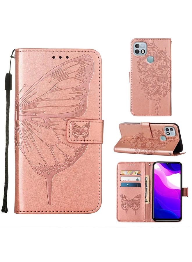 اس-توب جراب لهاتف Infinix Hot 10i / Smart 5 Pro، جراب هاتف جلدي منقوش بنقشة الفراشة - Image 1