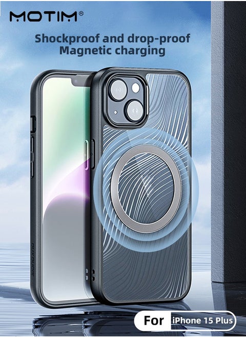 iPhone 15 Plus Magsafe Case Supports MagSafe Charging Clear Matte Magnetic Yellowing-Resistant Drop Protection Phone Case Slim Thin Hard Back Shockproof Anti-Scratch 6.7 inch Cover