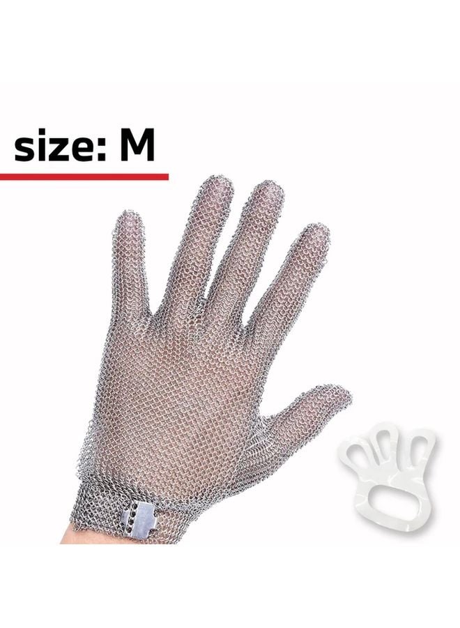Cut Resistant Chainmail Glove Size M For Kitchen Butcher Meat Cutting And Outdoor Safety - Image 1