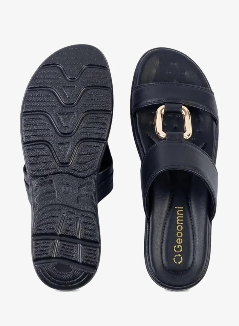 Geoomnii Black Women’s Sandals with Back Strap – Comfortable, Stylish & Secure Fit for Women | Best Price UAE